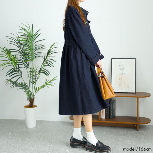 デニムフレアワンピース