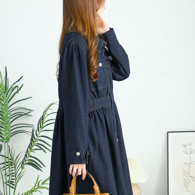 デニムフレアワンピース