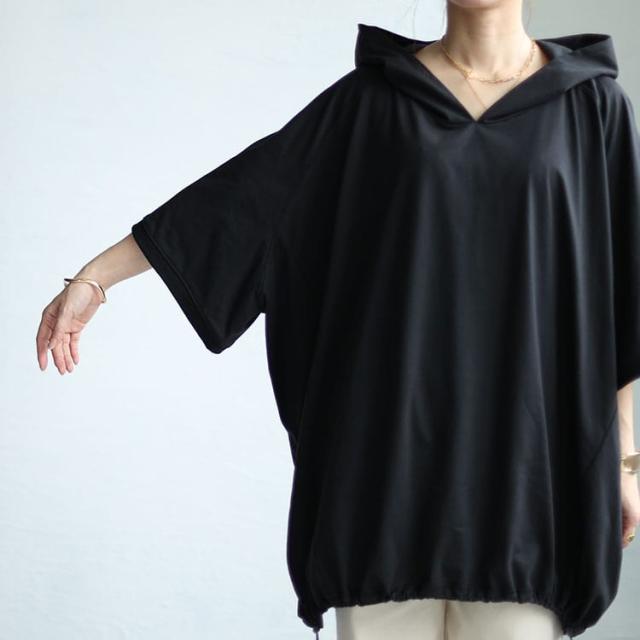 裾ドロストラグランパーカーチュニック