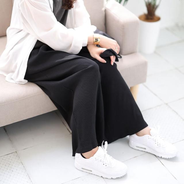 リブカットワイドパンツ