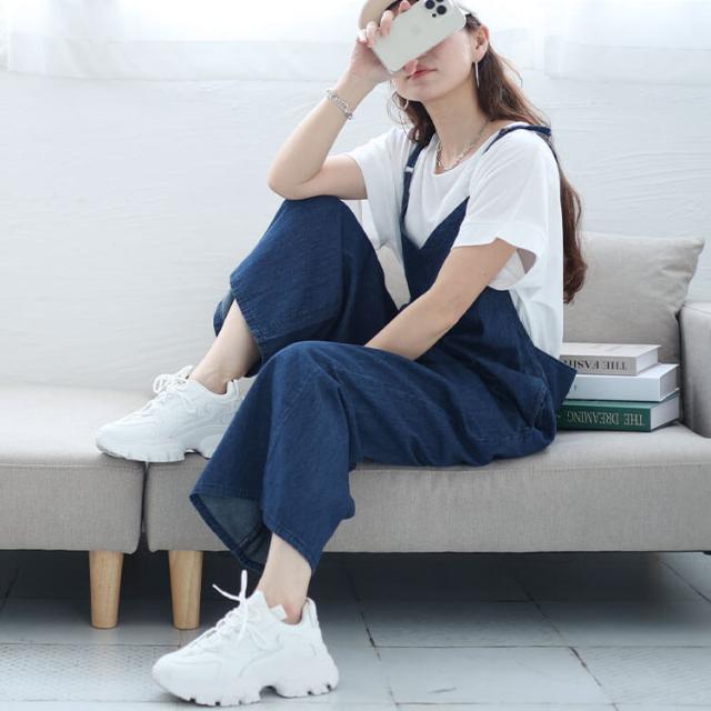 デニムキャミオールインワン