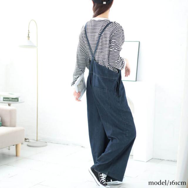 デニムキャミオールインワン