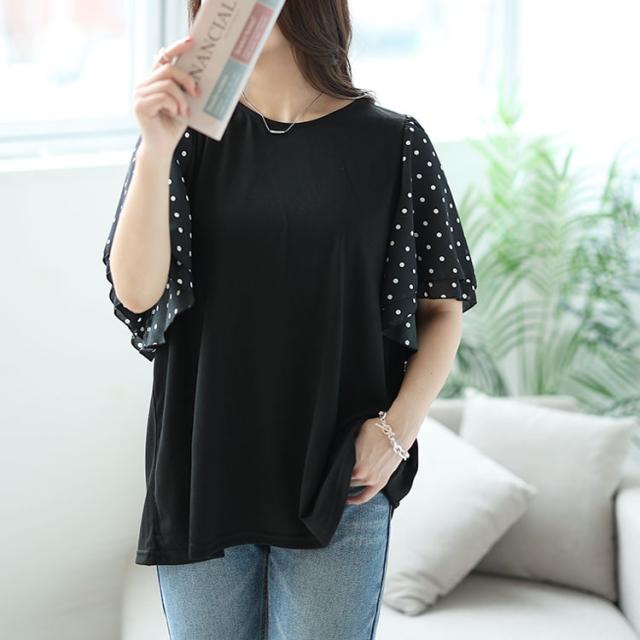 ドットフレアスリーブプルオーバー