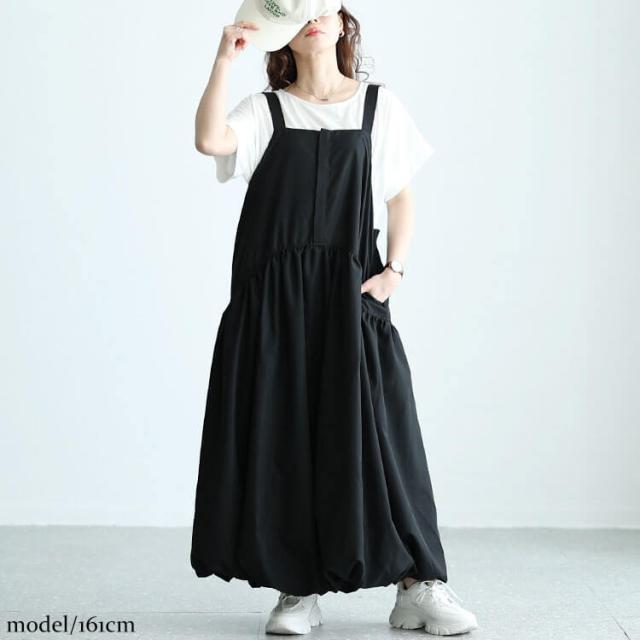 ギャザーバルーンキャミワンピース