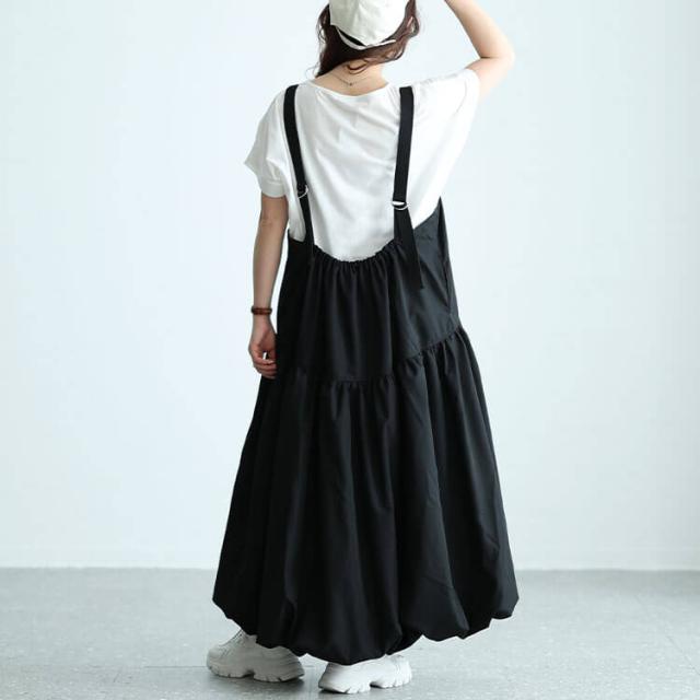 ギャザーバルーンキャミワンピース