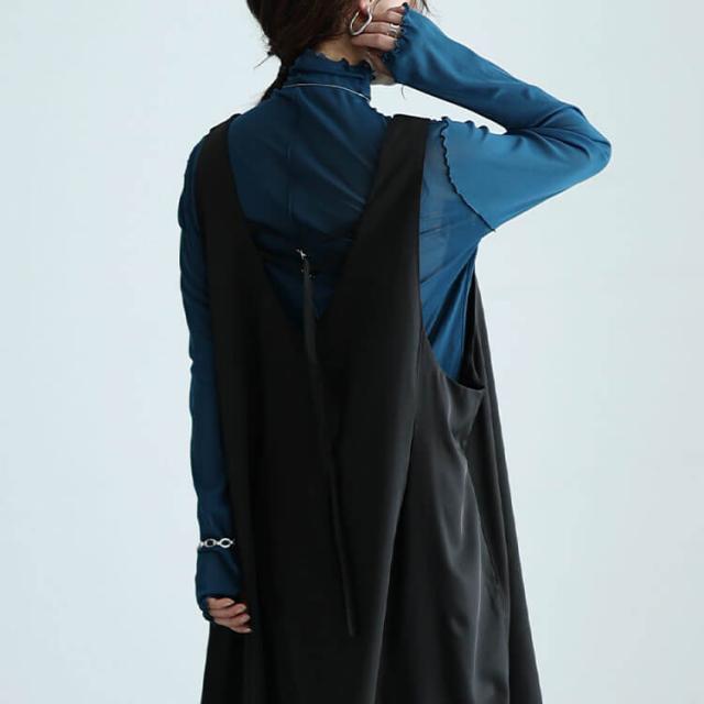 バックベルト2wayアシメジャンパースカート