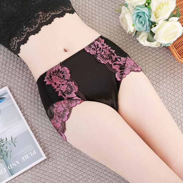 ハイウエストストレッチ花柄ショーツ