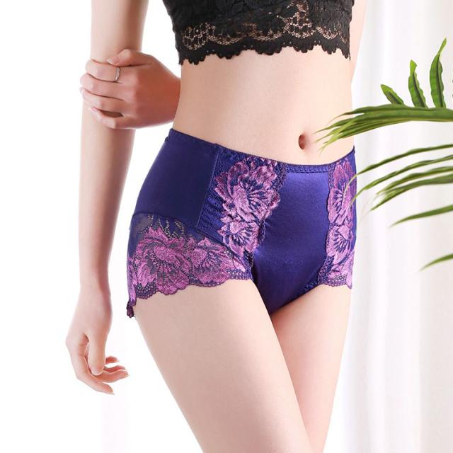 ハイウエストストレッチ花柄ショーツ