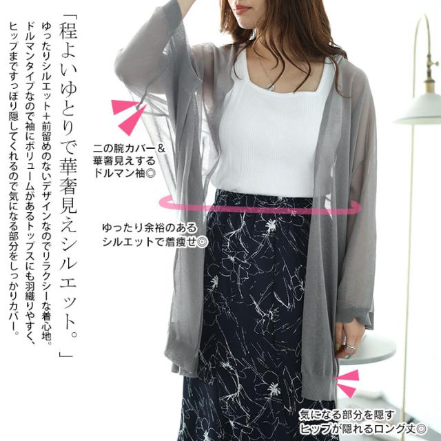 シアーニットドルマンカーディガン