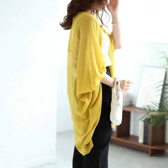 シアーニットドルマンカーディガン