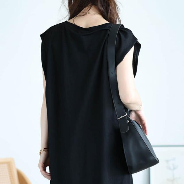 接触冷感＆UVカット＆吸湿速乾タックスリーブワンピース