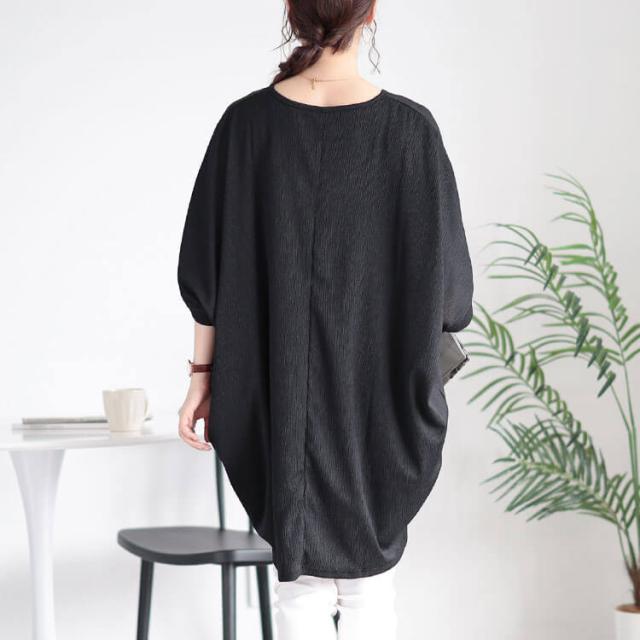 楊柳Vネックドルマンチュニック