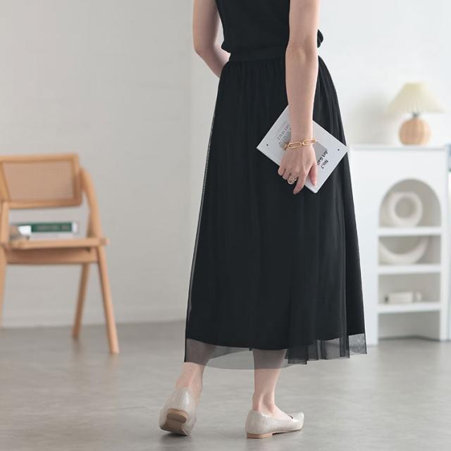 チュールギャザースカート