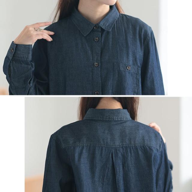 コットンデニムシャツ