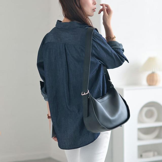 コットンデニムシャツ