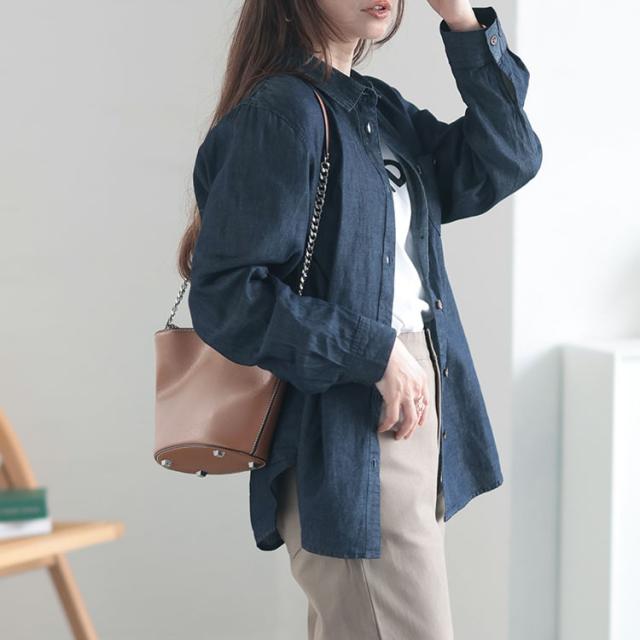 コットンデニムシャツ