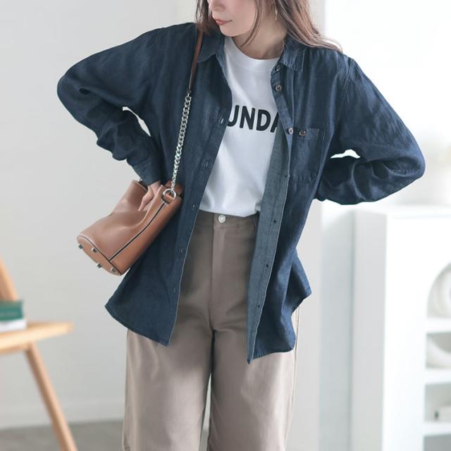 コットンデニムシャツ