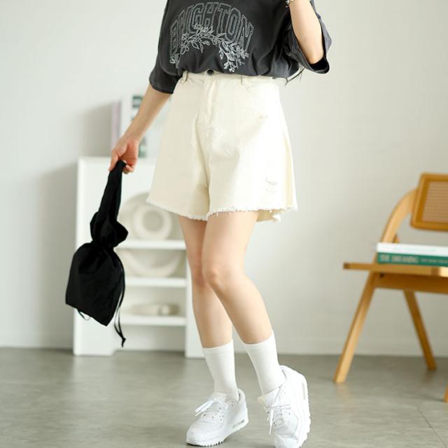 カットオフデニムショートパンツ