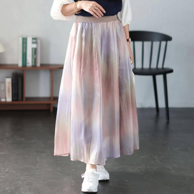 オーロラオーガンジーフレアスカート