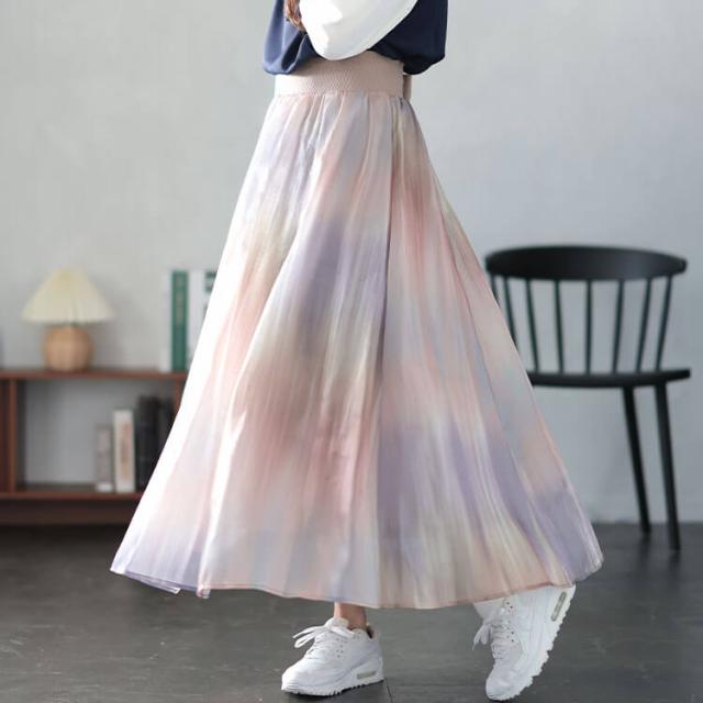 オーロラオーガンジーフレアスカート