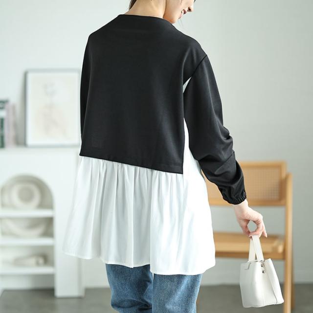 フロントドロストフェイクレイヤードチュニック