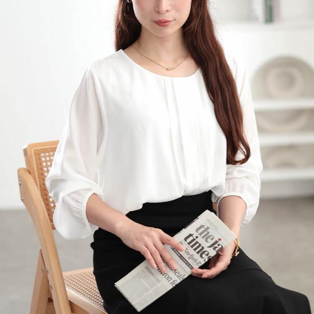 ボックスタックジョーゼットブラウス