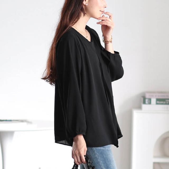 ボックスタックジョーゼットブラウス