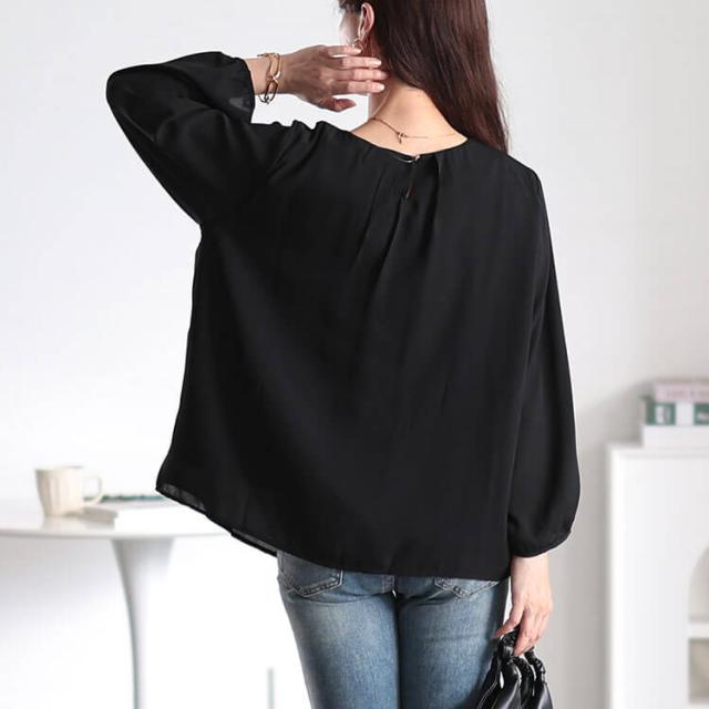 ボックスタックジョーゼットブラウス