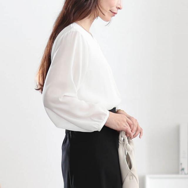 ボックスタックジョーゼットブラウス