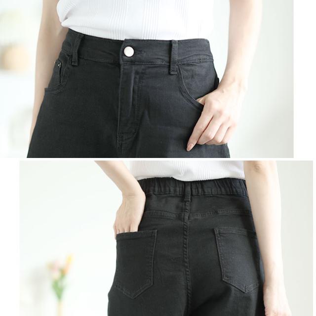 カットアウトデニムハーフパンツ