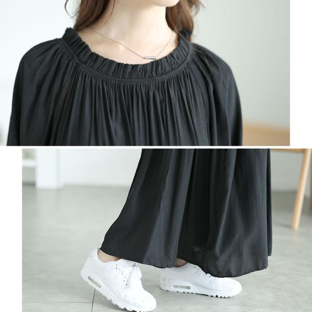 フリルネックティアードワンピース