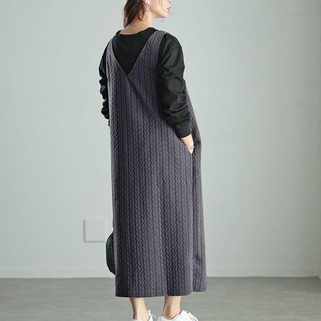 前後2wayキルトジャンパースカート