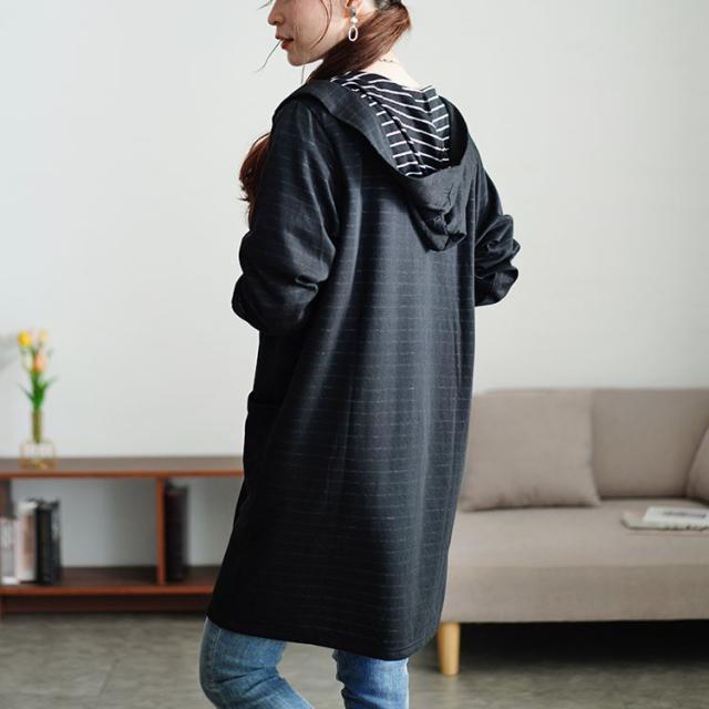 フード付きトッパーカーディガン