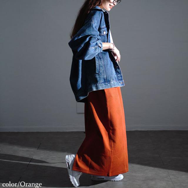 幾何学柄ナロースカート