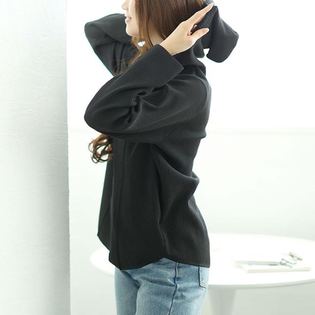 ダブルジップリブニットパーカー