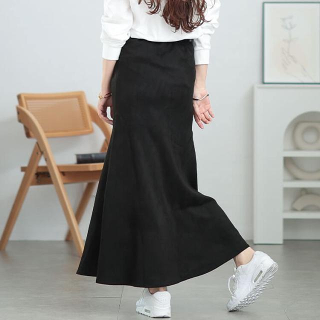 ストレッチスエードマーメイドスカート