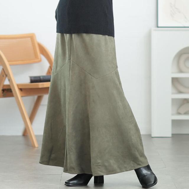 ストレッチスエードマーメイドスカート