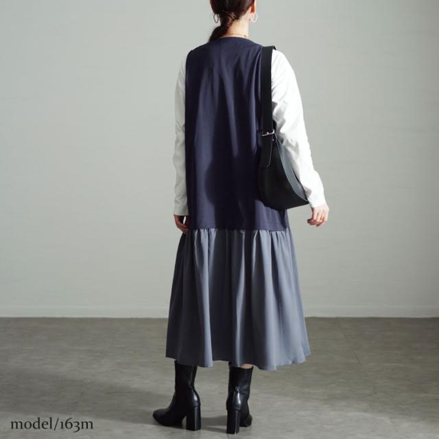 ドッキングベストノースリーブワンピース