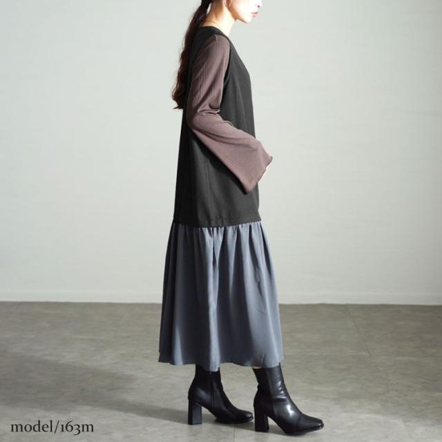 ドッキングベストノースリーブワンピース