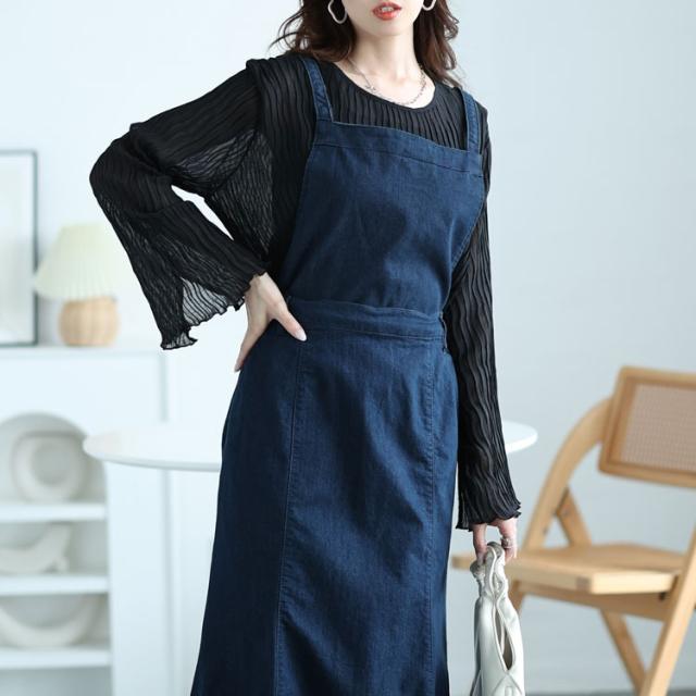 2wayデニムマーメイドサロペット