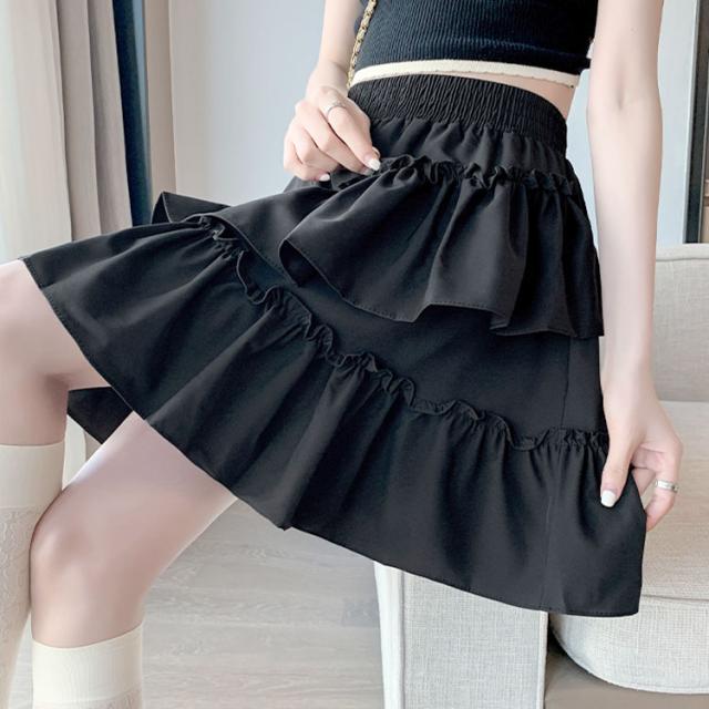 インナーパンツ付きフリルミニスカート