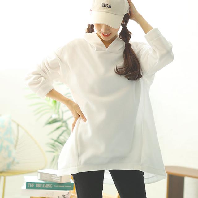 裏起毛ゆるコクーンパーカーチュニック