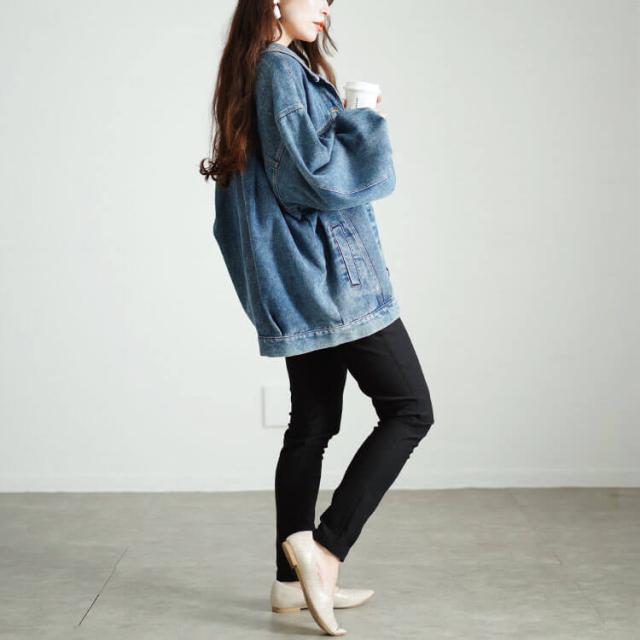 微起毛ストレッチスキニーパンツ