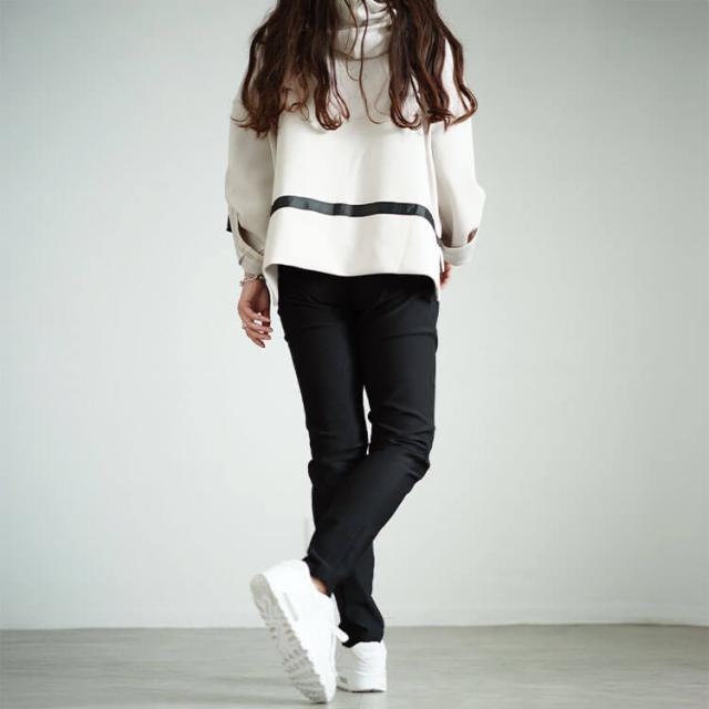 微起毛ストレッチスキニーパンツ