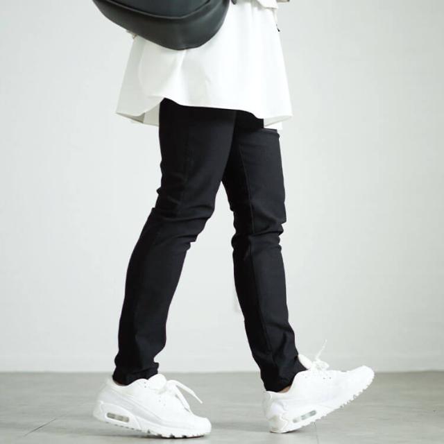 微起毛ストレッチスキニーパンツ