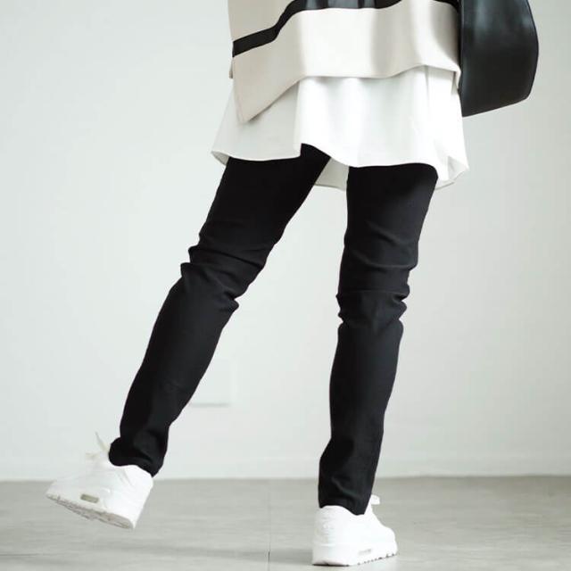 微起毛ストレッチスキニーパンツ