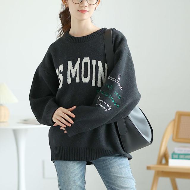 ロゴジャガードニット