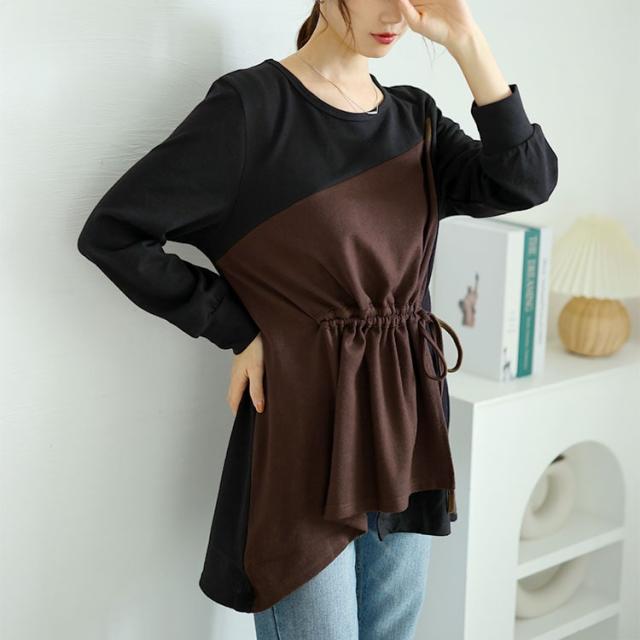 ウエストシャーリングアシメトップス