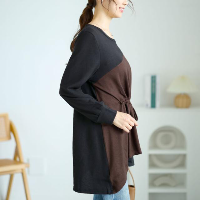 ウエストシャーリングアシメトップス