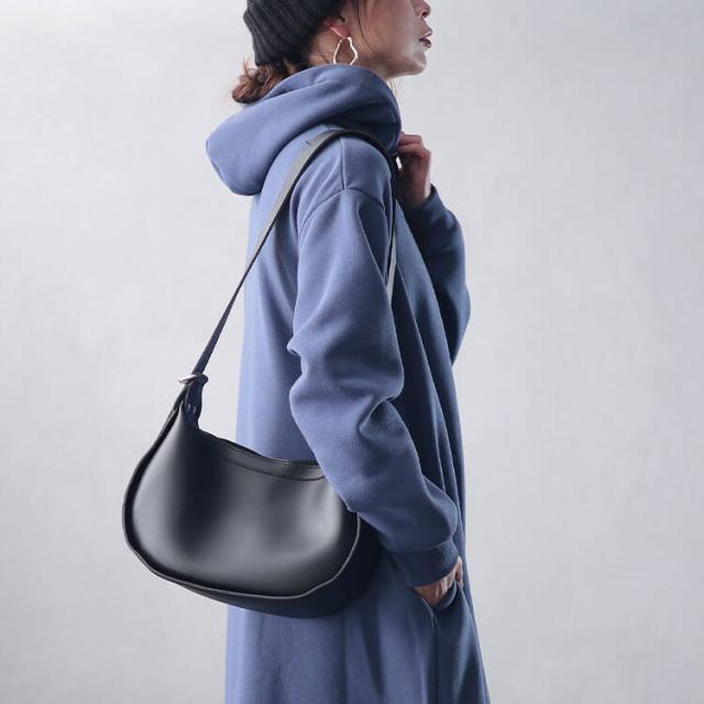 裏起毛サイドスリットフード付きワンピース